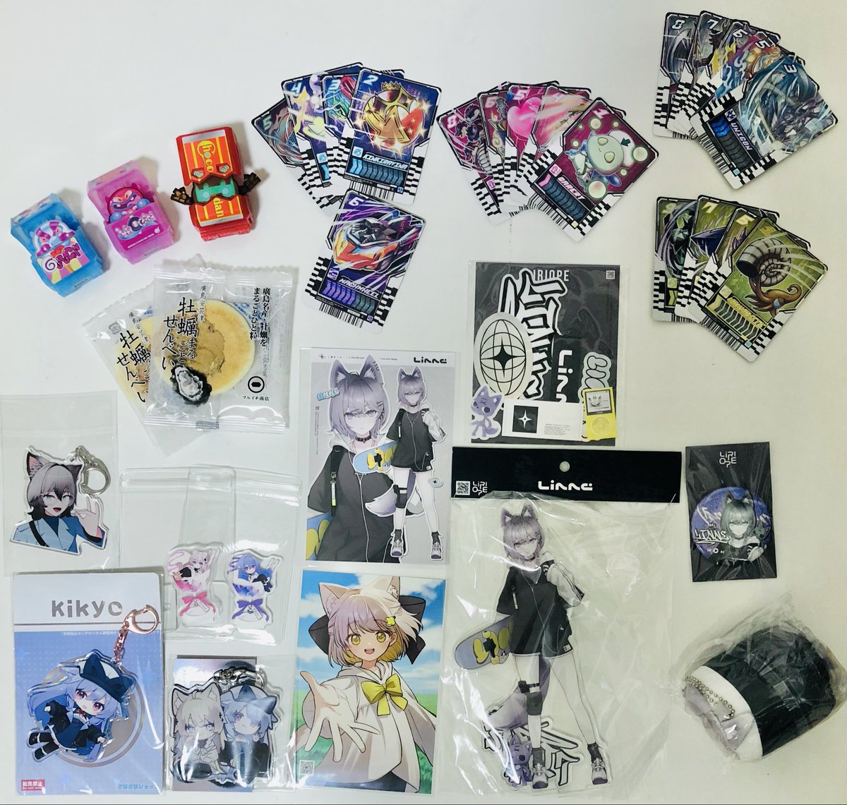 Ro_orro's tweet photo. 今日の戦利品
フレンドが壁サー並んでくれたり、特撮の良質な中古屋紹介してもらったりで欲しいものが全て手に入った

出会い頭にせんべいを渡されたのは何 https://t.co/VxfXbtG0b8