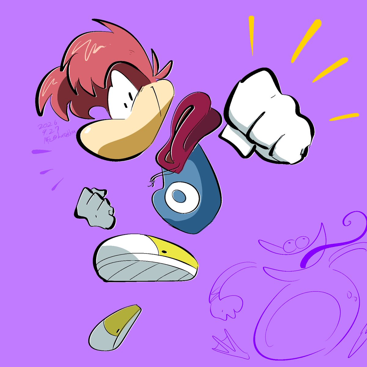 batekka's tweet photo. レイマン #RAYMAN https://t.co/W9ihg9GGAc