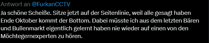 FurkanCCTV's tweet photo. Seit Februar habe ich folgende größeren Entscheidungen getroffen und alle transparent auf X/Youtube angekündigt und gezeigt:

- Anfang Februar: Beim lokalen Boden Bitcoin Spot gekauft ~$63.000

- Anfang Juni: Bei unter $60.000 ein weiteres mal Spot gekauft

- Anfang Juli Long Position beim Tief bei ~57.000 auf dem Future Markt 

- Ich habe vor der Prognose des Tiefs im Oktober gewarnt und gesagt, dass man dadurch auf der Seitenlinie bleiben könnte

- Mitte September den Pullback bei  ~$75.000 die Future Position nach ersten Gewinnmitnahmen wieder hoch skaliert 

- Das letzte Mal Gewinne Future Gewinne realisiert bei ~86.000 

Alles wie gesagt transparent in meiner Timeline und in den Videos zu überprüfen. 

Im letzten Zyklus habe ich klare Ansagen gemacht: 

- "Altcoin Season wird nicht kommen"
-> ist nicht gekommen

- Meine Community aufgerufen Bitcoin Spot "Teilgewinne bei über $120.000 zu realisieren" (ich habe es persönlich stattdessen über die Future Märkte statt über Spot gemacht)

Trotzdem darf ich mir solche Kommentare unter meinen Posts durchlesen. 

Wer mir länger folgt weiß, ich bin sicher nicht der "Told You"-Typ, aber leider wird man auf Social Media immer wieder in ein Topf mit den Leuten geworfen, die komplett falsch gelegen haben und die eigenen Communities in den Ruin treiben.