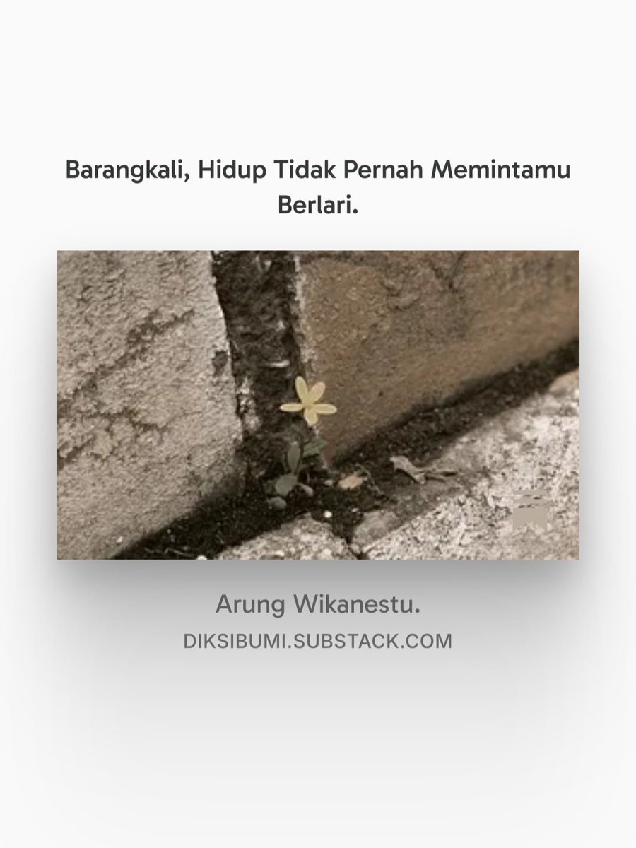 Writeaprose's tweet photo. Pada akhirnya, hidup bukan tentang mendahului siapa-siapa. https://t.co/9ncMdL8GHG