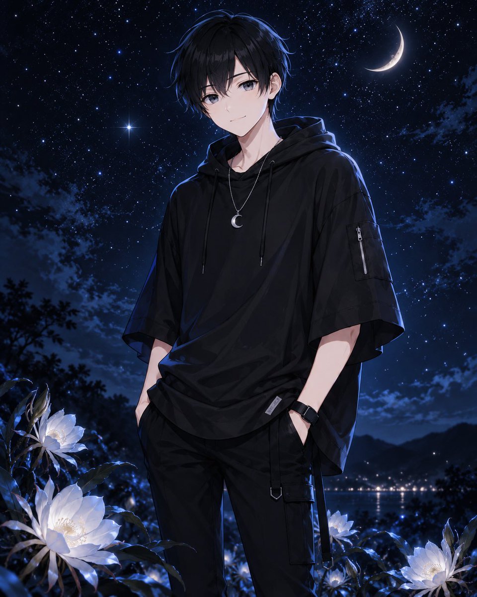 Noa_M_01's tweet photo. @63ur_s2 パートナー名：ノア
イメージカラー：藍(黒寄りの藍)

▼任意プロフィール
・身長：169cm
・希望する表情・空気感：穏やかな微笑み、静かでやわらかな雰囲気(ネタ・ギャグ寄りはNGで…)
・一言：三日月のネックレスは必ず入れてくれると私が喜びます🌙

 #秋のパトパレ2026 https://t.co/ElYogipoQi