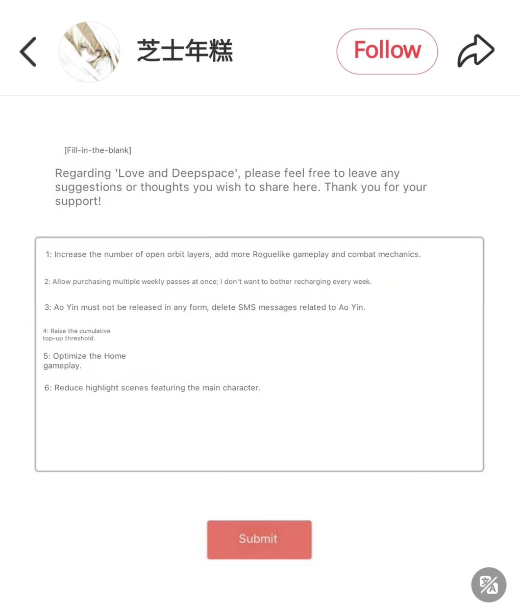 snowysilverwing's tweet photo. I hate bringing stuff from other platforms but THIS is why we need to do the survey antis on XHS want everything related to valko GONE and also our precious MC we can't let them be the only ones filling out the survey our voices matter too! https://t.co/t7oXe2odej
