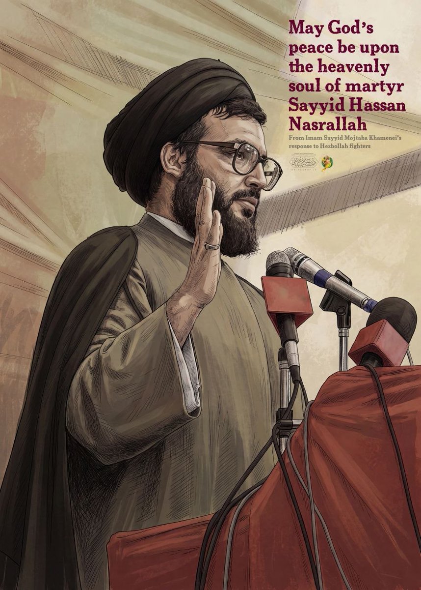 Khamenei_m's tweet photo. May God’s peace be upon the heavenly soul of martyr Sayyid Hassan Nasrallah

From Imam Sayyid Mojtaba Khamenei's response to Hezbollah fighters on July 26, 2026 https://t.co/pzg9WxgVd0