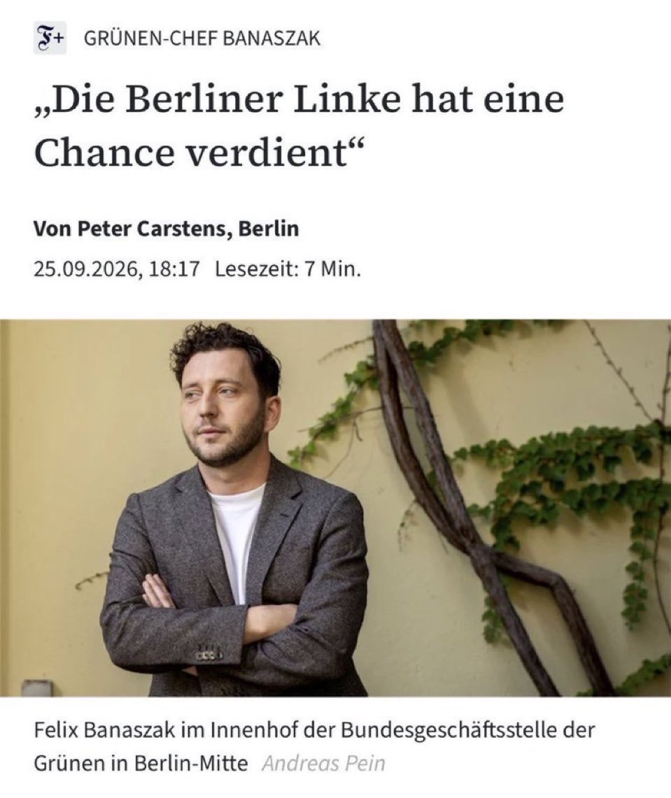 Deutschland_77's tweet photo. @zeitonline Die Grünen-Vorsitzenden Franziska #Brantner und Felix #Banaszak wollen im Amt bleiben.
Ziel sei eine Partei, »der die Menschen zutrauen, dieses Land voranzubringen«.
Die beiden linken Öko-Spinner bringen Deutschland nicht voran, sondern schlicht um! 🆘 https://t.co/Bfu5DwIGRf