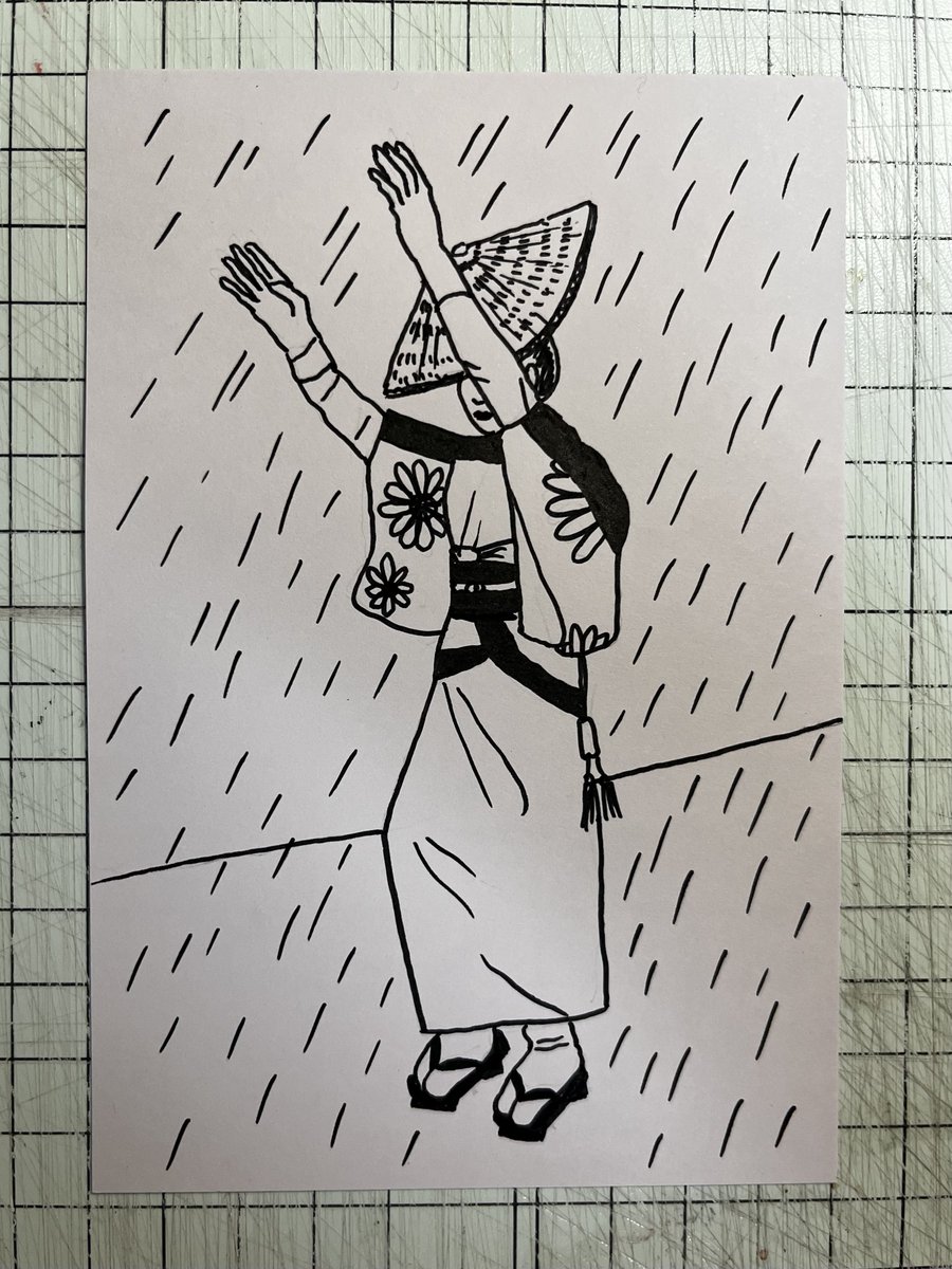 sezaki_momoe's tweet photo. 北浦和阿波踊り
雨の中、懸命に踊る姿に感動しました。
2026.09.27

#1日1絵 #dailydrawings https://t.co/yuo7mPXkUM