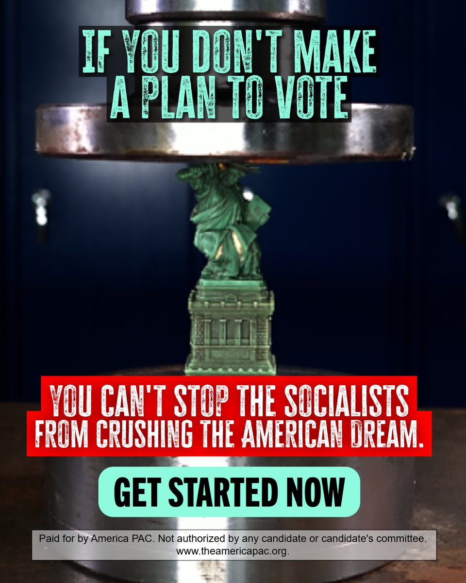 america's tweet photo. Who is crushing the American Dream? The radical left - and now they are trying to take over Congress. You get one last chance to stop them, but only if you make a plan to vote. See how:
