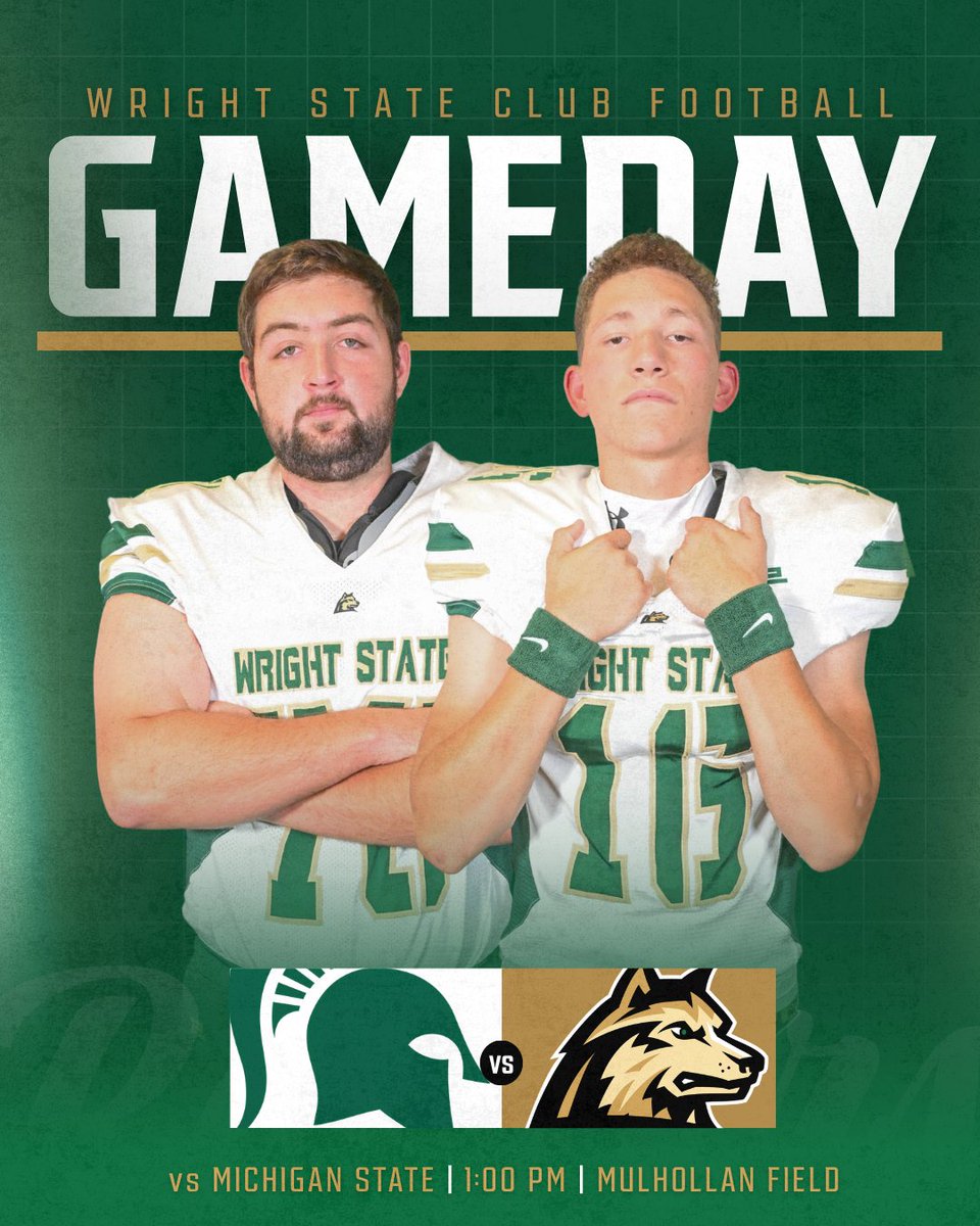 WrightStFball's tweet photo. IT'S GAME DAY🏈
🆚 Michigan State
📆 September 27th
⏰ 1pm
📍 Mulhollan Field
#CSClassic26 | #RaiderUp https://t.co/JufL59uPf5