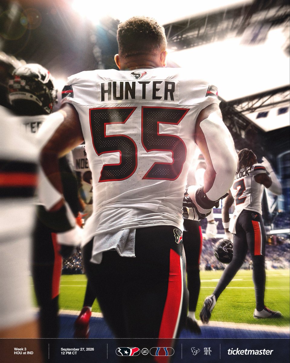 HoustonTexans's tweet photo. Division Match 😤

🤘| @Ticketmaster https://t.co/UBxNVPqGlJ