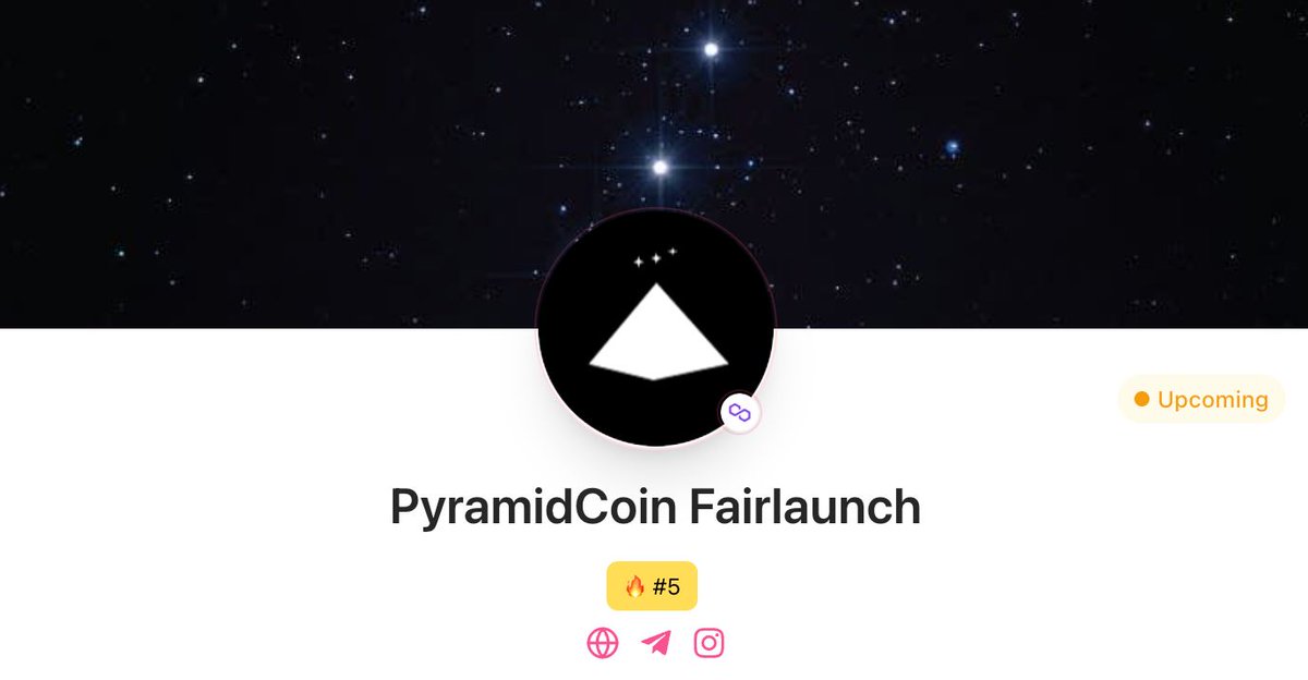 pinkecosystem's tweet photo. 🎖We are excited to onboard PyramidCoin  to the #Pinksale platform for their #Fairlaunch. Our focus remains on fostering their success every step of the way.🥳

👉Pinksale stands as a trusted partner, offering clients the support and visibility needed to turn their vision into successful, measurable outcomes.🌱

🚀 Check them out below: 

https://t.co/YFyp910eiu 

#pinksale #polygon