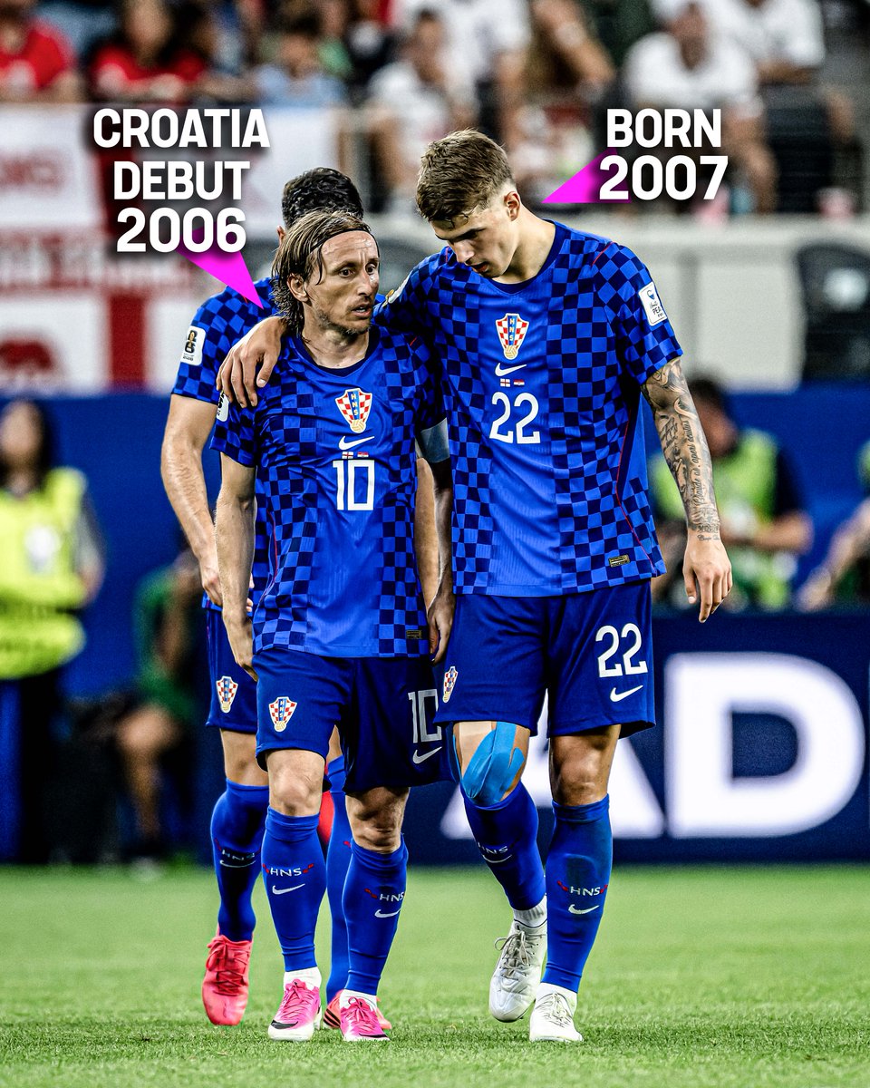 footballontnt's tweet photo. Modric has been playing for Croatia longer than Vuskovic has been alive 😳🇭🇷 https://t.co/LKwGpd4vRp