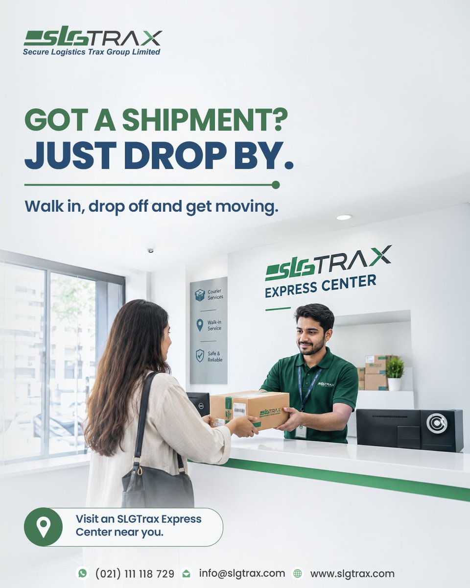 SLGTrax's tweet photo. Ready to Ship? We’ve Got You.
SLGTrax Express Centers make sending simple, convenient, and hassle-free so your shipment can get moving without the extra steps.

#SLGTrax #DropAndGo #ShipItSimple #EasySending #OnTheMove https://t.co/OqN4y3OQsw