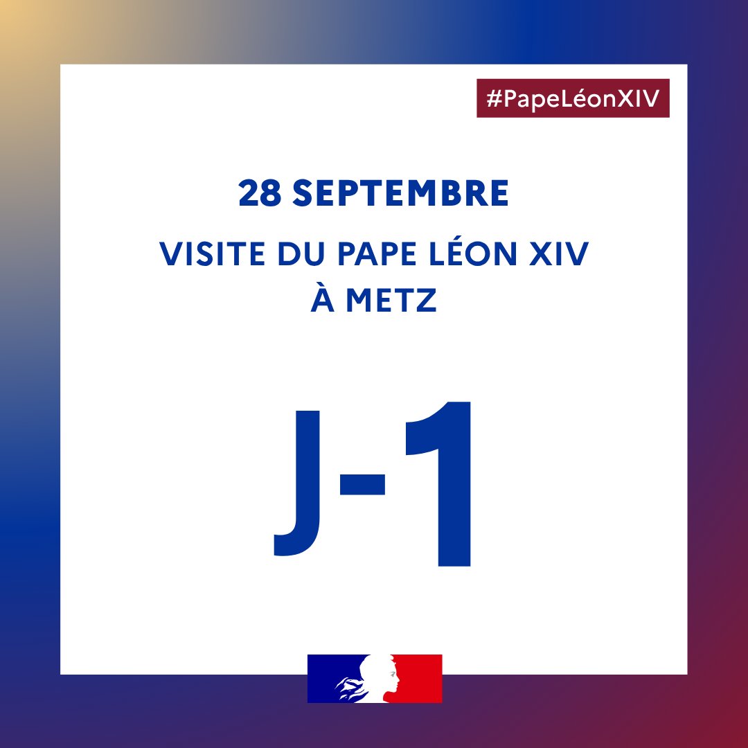 Image de Préfet de la Moselle - #PapeLéonXIVàMetz ⛪ | J-1 avant la venue du pape : une journée historique pour Metz
À cette occasio