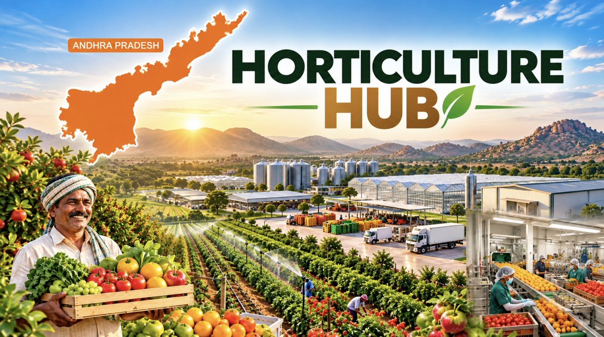 OnnexPowerMedia's tweet photo. RAYALASEEMA RISING: Andhra Pradesh is moving ahead with its ambitious Global Horticulture Hub initiative aimed at transforming Rayalaseema into a major fruit-growing, processing and export centre.

The programme will focus on modern farming, micro-irrigation, value addition and stronger market linkages for farmers.

#Rayalaseema #Horticulture #AndhraPradesh #Agriculture