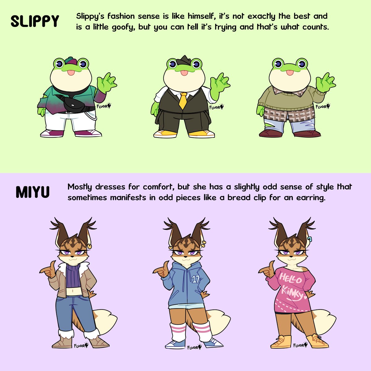 FluorescentArt's tweet photo. [#StarFox] fashion sense headcanons for (most of) the crew, might do more 👗 https://t.co/NKv9cHRfaW
