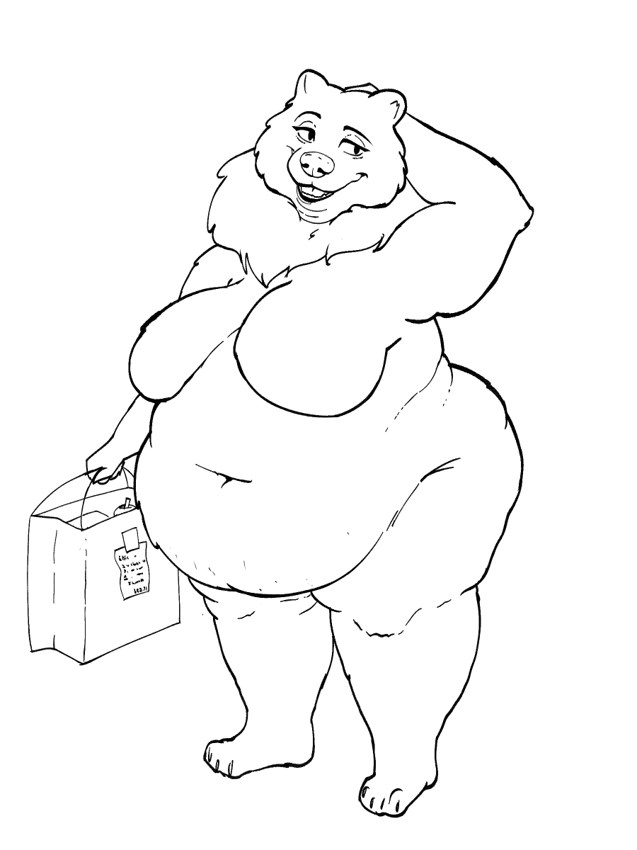 LupusDrake's tweet photo. Fat bear week? What better time to draw Elsie again, and she's looking ready for winter!

#furry https://t.co/nPpDEYpTAW