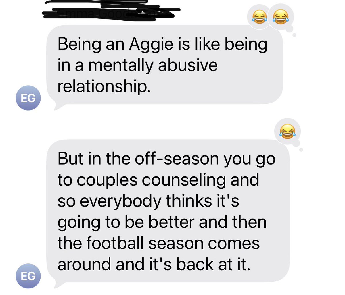 TexitDarling's tweet photo. My niece in the fam GC. She’s not wrong. ☹️😅 https://t.co/RrP89PYoRi