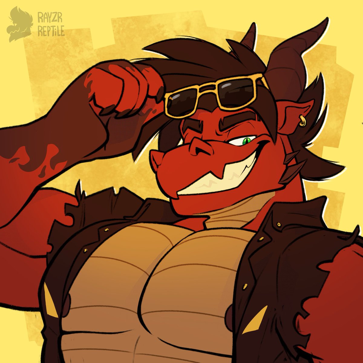 RayzrReptile's tweet photo. Headshot for @VoidFulruun and his fiery dragon Aethys 🔥🔥🔥 https://t.co/8kmf5V7D9E