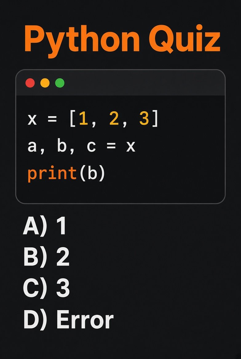PythonPr's tweet photo. Python Quiz: Comment your answer 💯 https://t.co/D7Mg3vqMHR