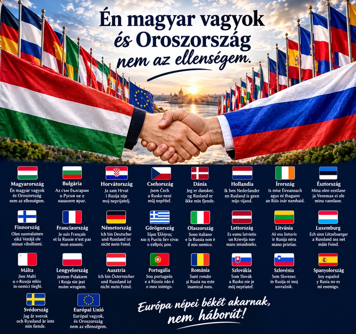 JustMe9690104's tweet photo. I am Hungarian 🇭🇺❤️, and Russia 🇷🇺❤️is NOT my enemy!! https://t.co/gc52N2g9PT