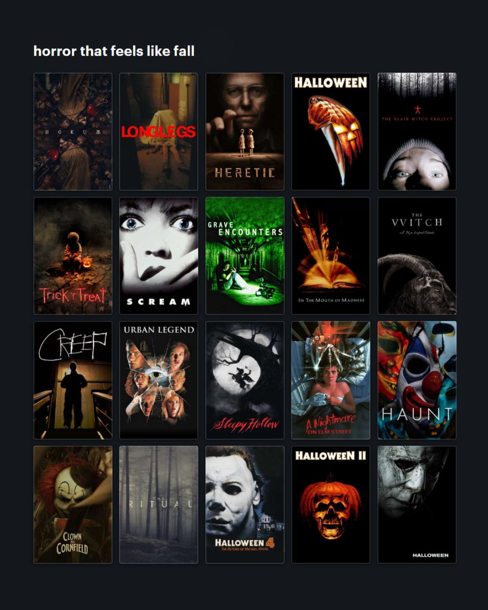 letterboxd's tweet photo. perfect weather for a horror marathon 🍂🎃
What’s on your fall watchlist? https://t.co/mAwIRmzKxE