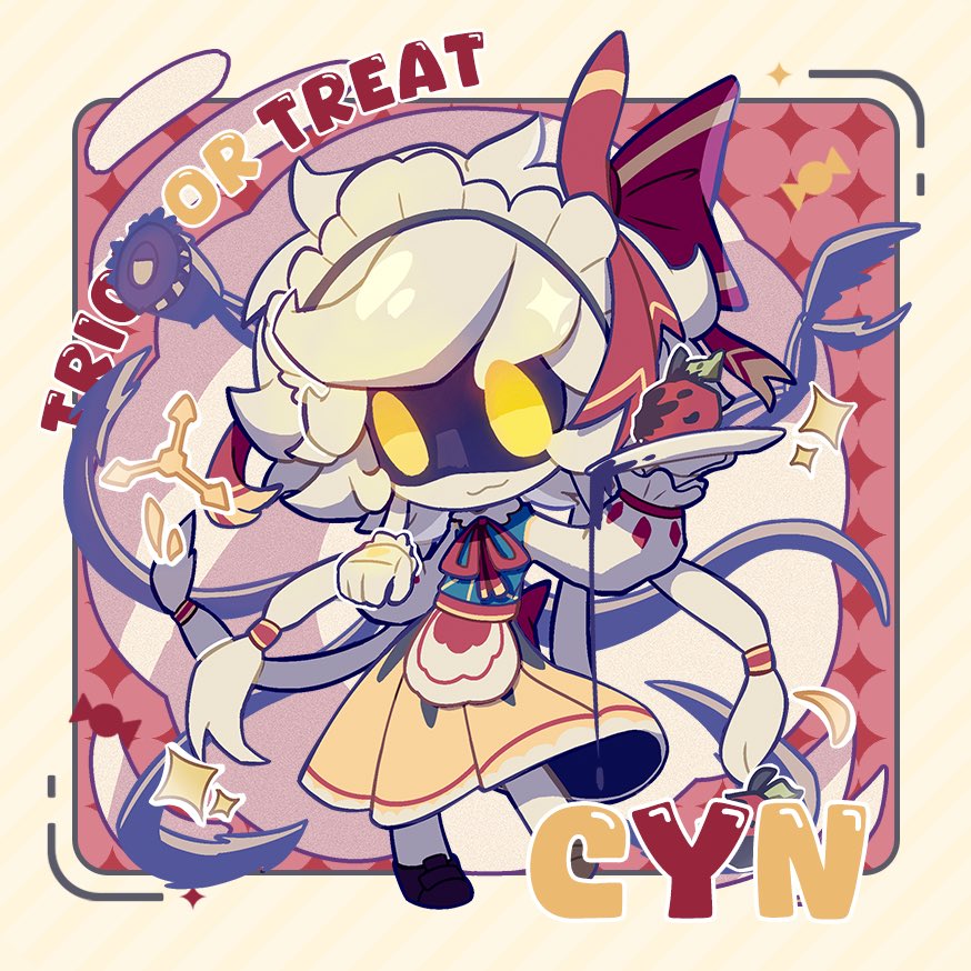 YaYingKitten's tweet photo. Trick or treat🍎🩸-Cyn（4/5）
#Murderdrones #cyn https://t.co/DHMTfCKaaP