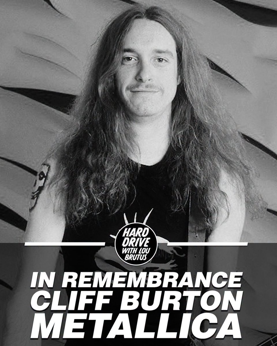 harddriveradio's tweet photo. Today marks the 40th anniversary of the death of Metallica bassist Cliff Burton, who was killed on September 27, 1986, at age 24 when the band’s tour bus crashed in Sweden. His final concert was September 26, 1986, in Stockholm, Sweden. #Metallica #CliffBurton #CliffEmAll https://t.co/KwtEY4NZkP