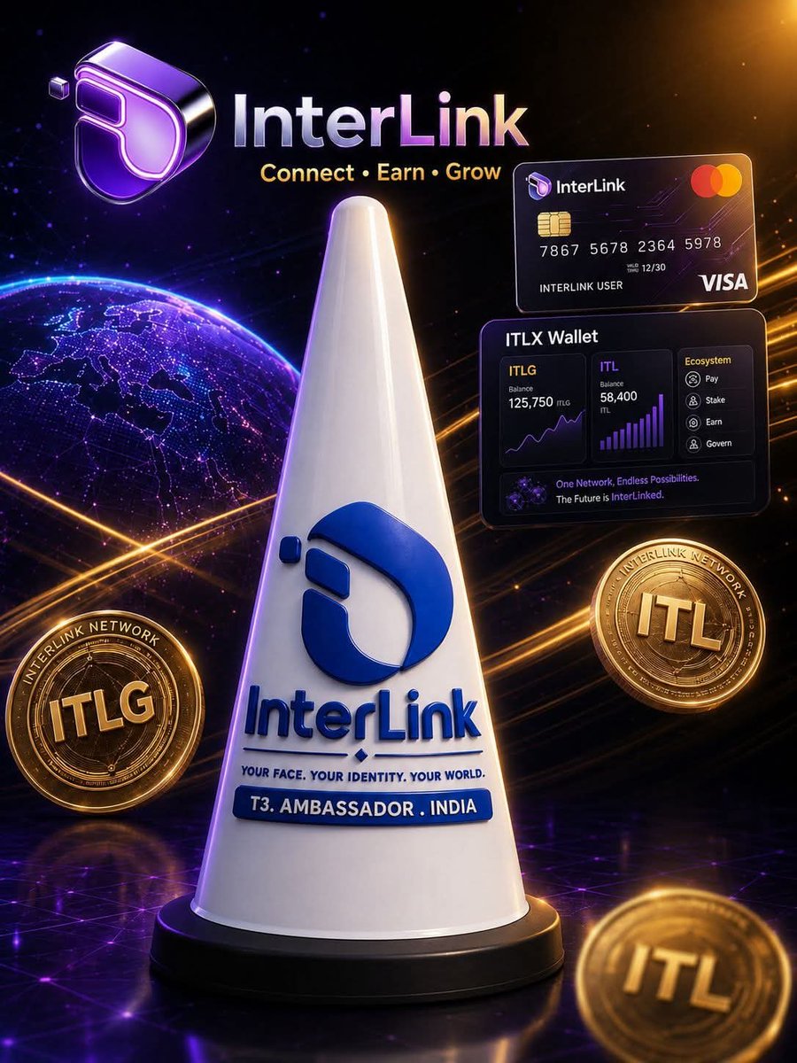 Pravalikajbea's tweet photo. InterLink connects, earns, and grows 
#InterLink #ITLG #ITL #InterLinkNetwork #T3Ambassador #India #DigitalIdentity #Web3 https://t.co/xyoBb4z7Ay