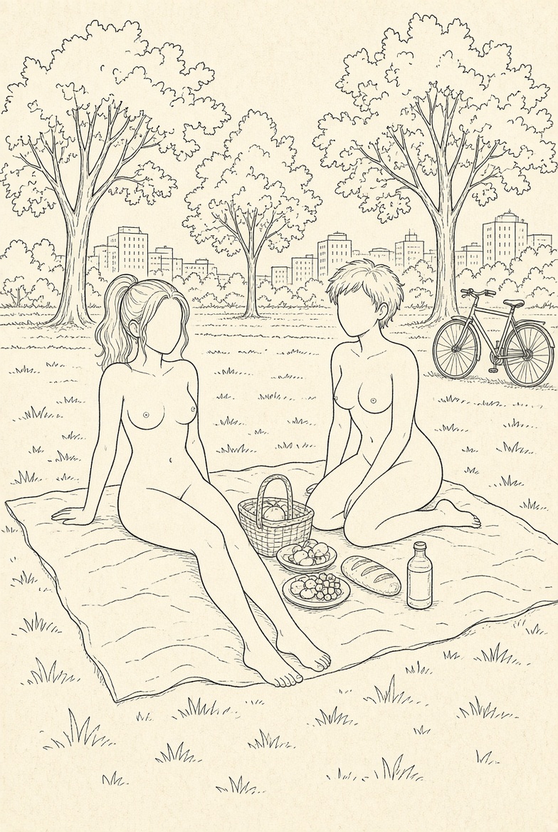 Nnp_studio's tweet photo. Lunch in the park.
ordinary bodies. ordinary days.
we draw people doing nothing special, with nothing on.
illustrated ordinary life, undressed
#NakedNormalPeople #NormalizeNudity #NudeIsNormal #EverydayBodies #BodyPositivity #IllustratedNude #ParkLife https://t.co/5UaCt7RvhZ