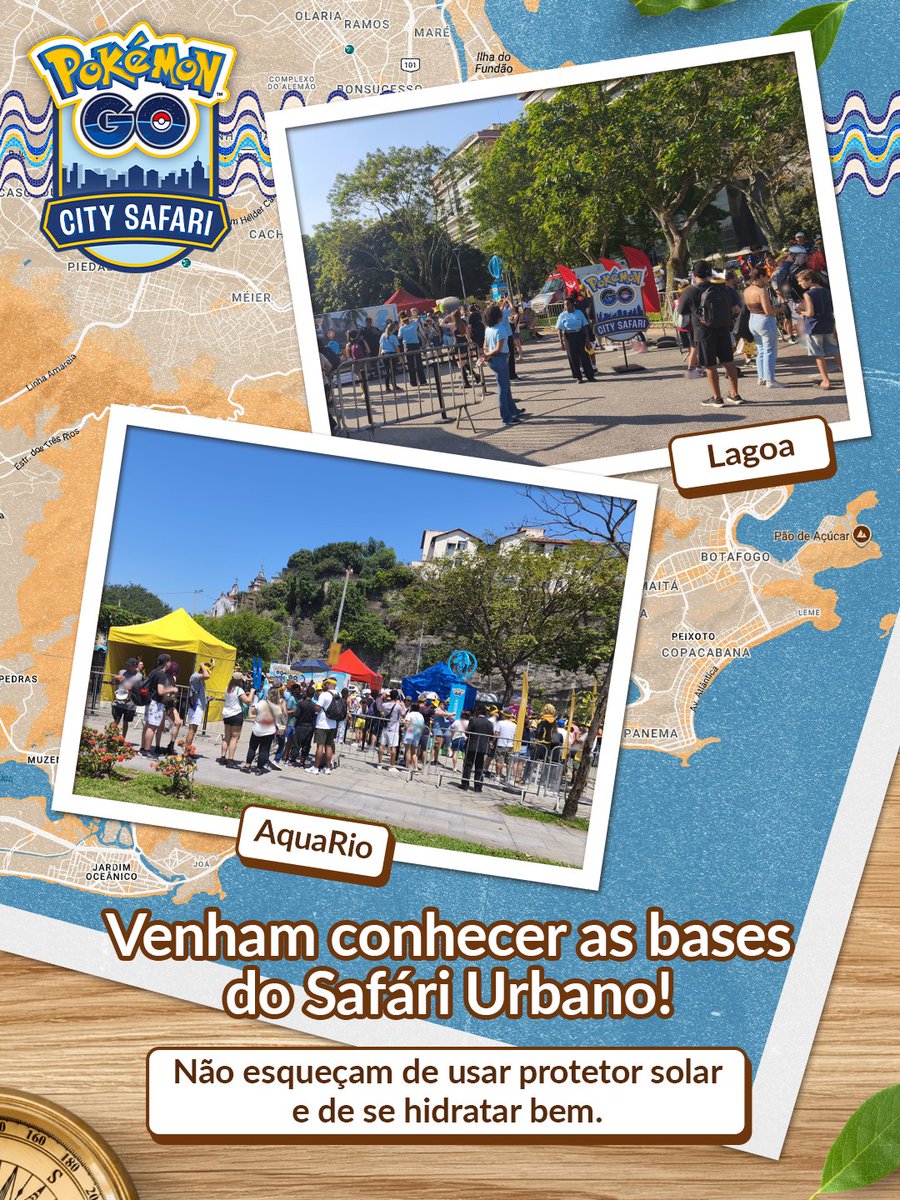 PokemonGOptBR's tweet photo. Onde vocês vão começar sua jornada hoje, Treinadores?

Mais um dia de exploração no Safári Urbano do Rio de Janeiro está começando. 🤩

Visitem as bases do evento!
📍 Praça Muhammad Ali, perto do AquaRio
📍 Estacionamento dos Pedalinhos, às margens da Lagoa Rodrigo de Freitas https://t.co/wnQLGIYgsn