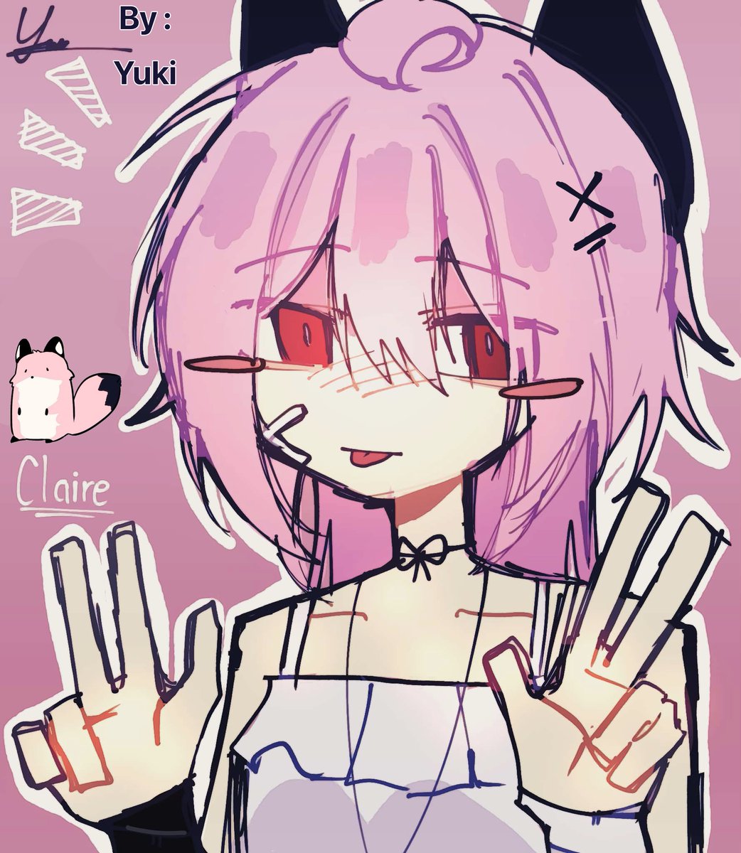 Kw_S_00's tweet photo. My Oc ( Claire ) 🦊🩹
Artist : Yuki 
#Oc #Art https://t.co/lsXrMI8FII