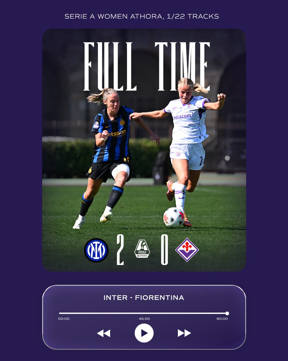 ACF_Womens's tweet photo. ⏹️⏱️ | Finale all’Arena Civica.
#InterFiorentina https://t.co/UX8r09N6Zc