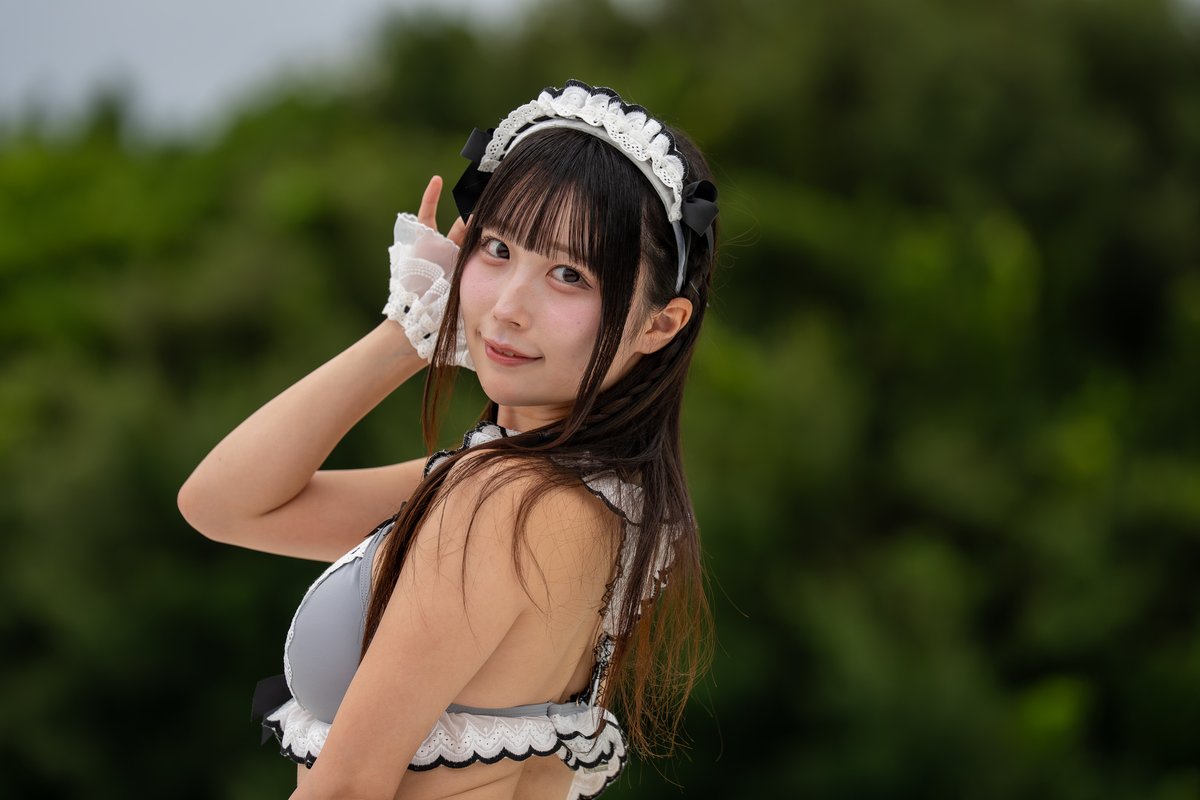 shoryo1016's tweet photo. 雛なのさん @nano_cats0923
振り向いたときの笑顔が最高でした！
メイドの水着も可愛くて、撮っていて楽しかったです
#雛なの #いなプーフォトフェス2026 https://t.co/RD46clZJV5