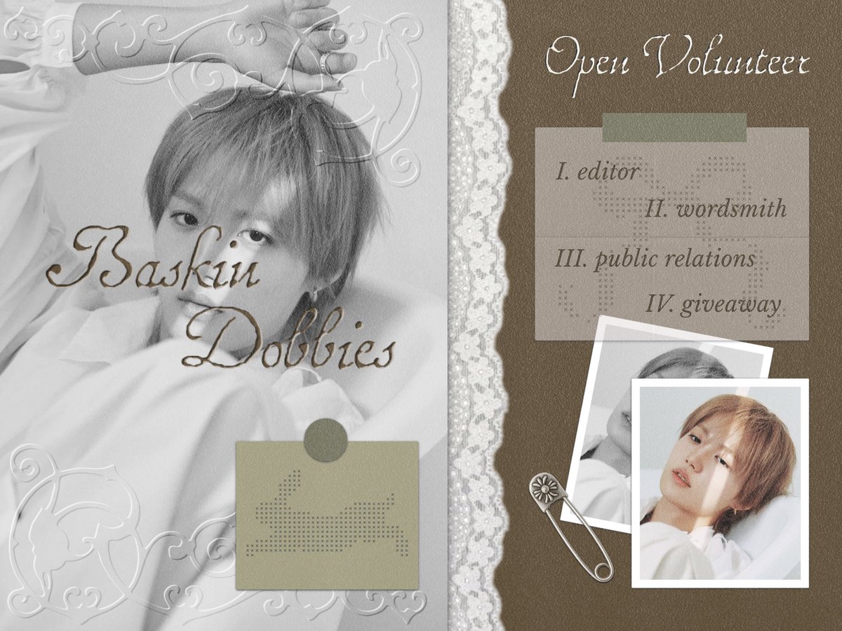 BaskinDobbies's tweet photo. Blending raw ideas into one space, BaskinDobbies is seeking Doyoung RPs and the precious volunteers for Doyoung's birthday celebration. If you're ready to collaborate and bring this project to life, lock in your role through our roster here <https://t.co/9l8YTWQOGi>. https://t.co/eXNsQhcRzC