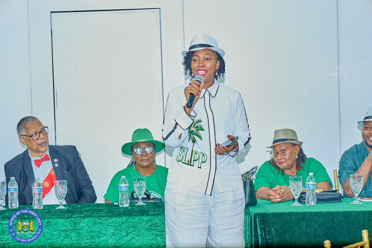 Ladyfatimabio's tweet photo. I am an SLPP member, with a track record of commitment, service, and loyalty to our great party.

It was a true honour to stand among the remarkable women of our party as we celebrated the North America Women’s Council. Women remain a powerful force within the SLPP, contributing their voices, strength, ideas, and dedication to the continued growth of our party and our nation.

I am proud to be part of this family and to celebrate the sisterhood, resilience, and leadership of our women across North America and beyond.

Together, we continue to build, serve, and strengthen the values that unite us. 🇸🇱💚

One Country, One People.

FMB