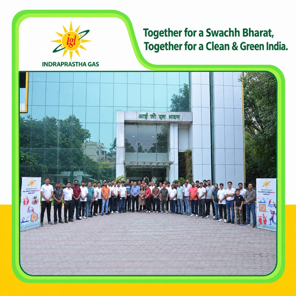 IGLConnect's tweet photo. IGL has demonstrated its commitment towards  'Swachh Bharat', it has once again reemphasized it's vision of Clean and Green Energy solutions, as a further step towards our collective dream of 'Clean and Green' INDIA. Today IGL employees took pledge for swachhta bharat during chess & carom tournament.

#SwachhBharat #SwachhBharatAbhiyan #CleanIndia #GreenIndia #CleanAndGreenIndia #CleanEnergy #GreenEnergy #CleanAndGreenEnergy #IGL #IndraprasthaGas #SustainableIndia #Sustainability #SwachhtaPledge #SwachhtaHiSeva #EmployeeEngagement #ChessAndCarrom #TogetherForACleanerIndia #CleanGreenFuture #GreenFuture #ResponsibleIndia

@PetroleumMin @OfficeofHSP
@Secretary_MoPNG @PNGRB
@PesoNagpur @subhankarRcgc
@mohit02121970 @CPDelhi
@TransportDelhi