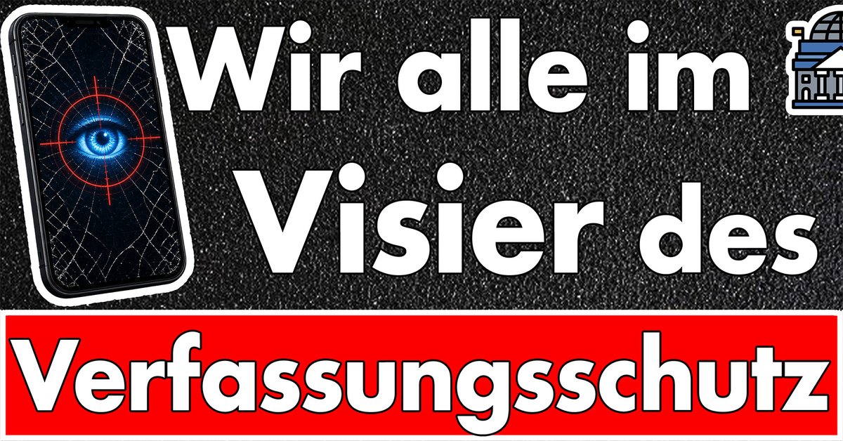 Politikmit_Kopf's tweet photo. #Verfassungsschutz darf #Handy knacken & #Wohnung belauschen – #Verdacht auf #Hetze reicht – ohne #Richter
Videolink im Kommentar. https://t.co/XXqJSWuGfB