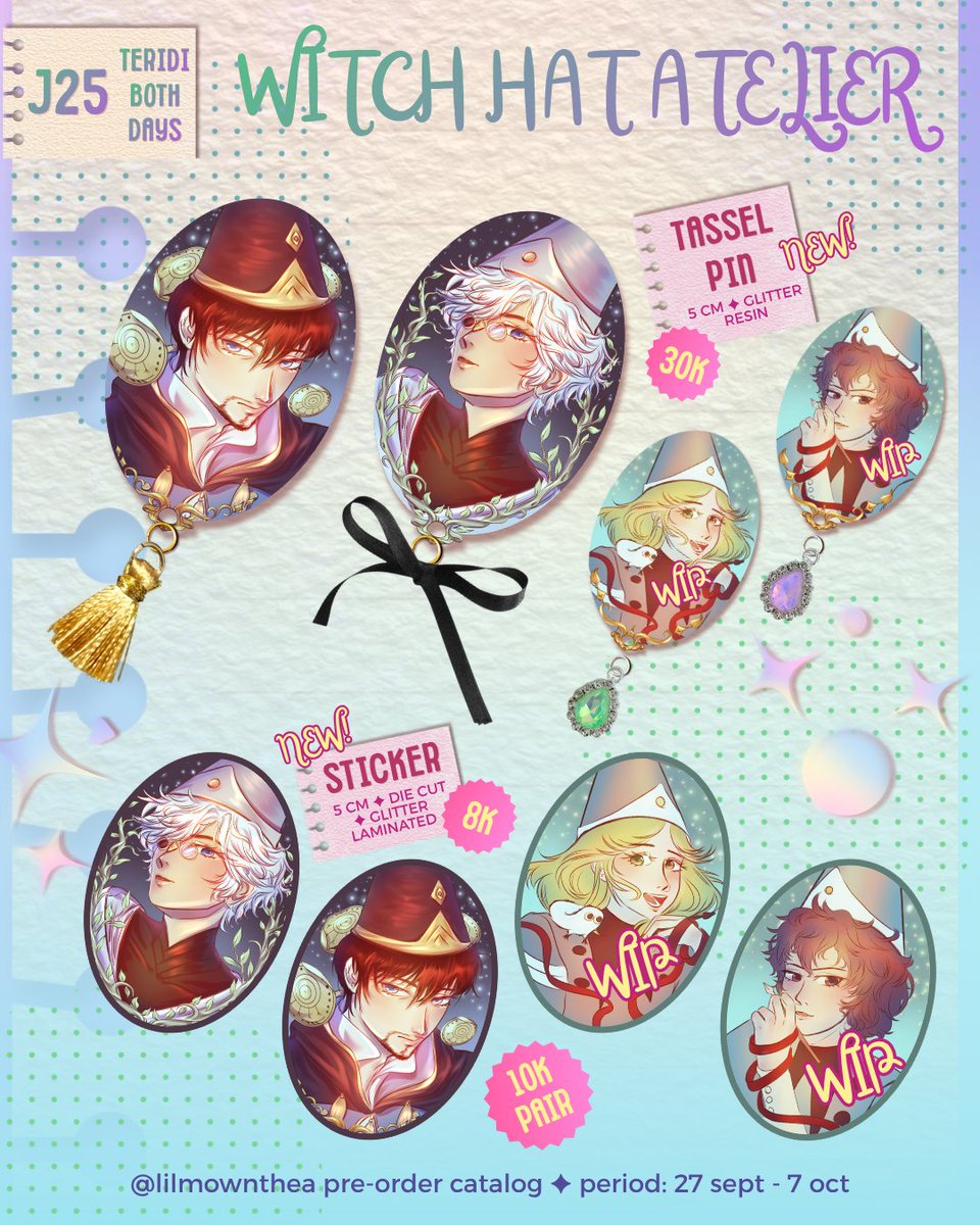 lilmownthea's tweet photo. 🩷 &amp; 🔁 are appreciated \(˶>⩊<˶)/

⋆.𐙚 ̊.Mon's #CF23catalog now open!

🗓️ PO 27 Sept - 7 Oct
🎀 Circle TERIDI ✧ J25
📮 Pick up both days &amp; mail order

🌟 Witch Hat Atelier (WHA), MLP, Detective Conan, Bungou Stray Dogs, Dr. Stone (DCST)
🔗 below 👇🏻

#cf23 #cf23catalogue https://t.co/qIG21lmGGd