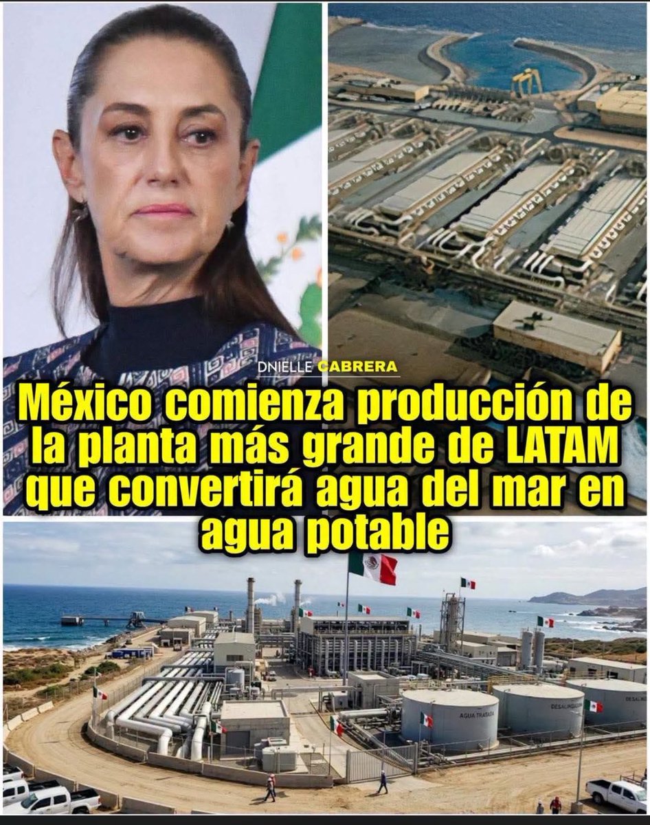 ColomboSweden's tweet photo. México construye la desaladora más grande de Latinoamérica.

Abelardo, en Santa Marta, mató el proyecto de agua potable del mar por puro odio a @petrogustavo y al pueblo samario.

Su rencor es más grande que la sed de la gente.

Siempre protegiendo los intereses de los poderosos. https://t.co/HTZOZ6uYJe
