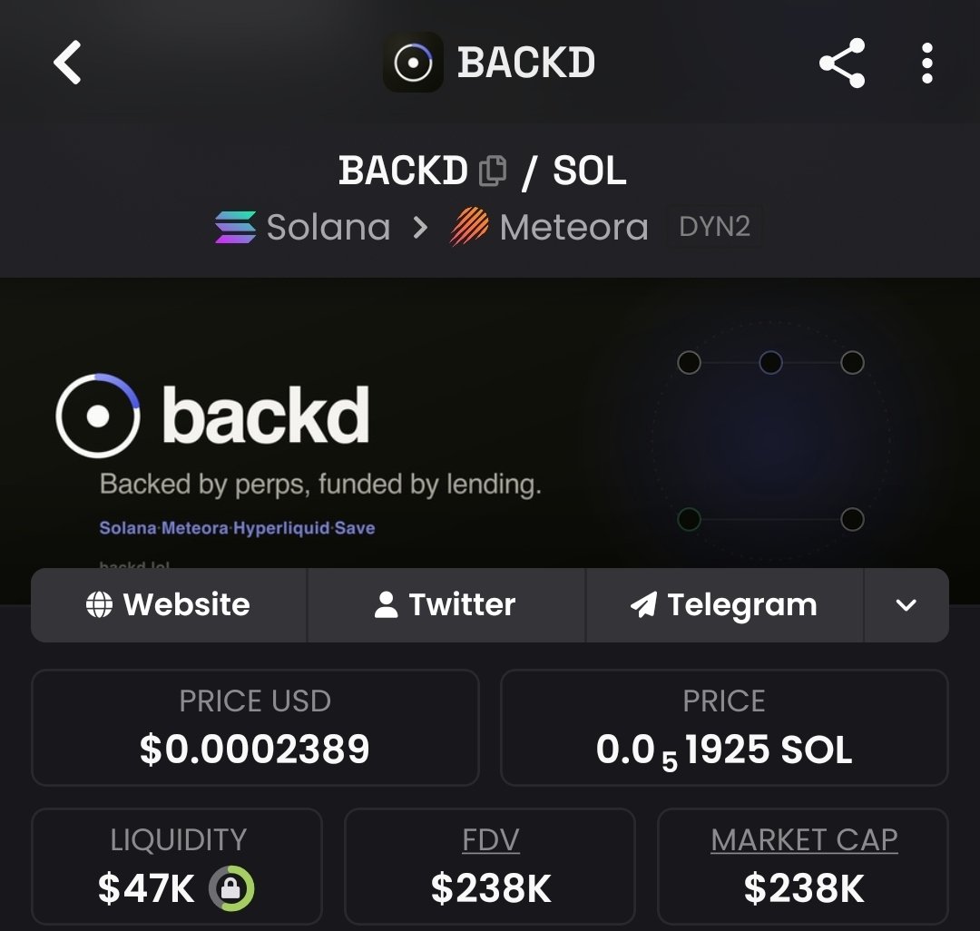 greenbackschool's tweet photo. $BAGFI is a project deployed from $BACKD. Currently BAGFI is 310k cap while BACKD is 238k cap.
Such a mispricing in #BACKD
2pPPGoFjQtkFjGkwDDUfVofdgEUrFZEiU6D8SuedZupM https://t.co/cAqmhwah5M
