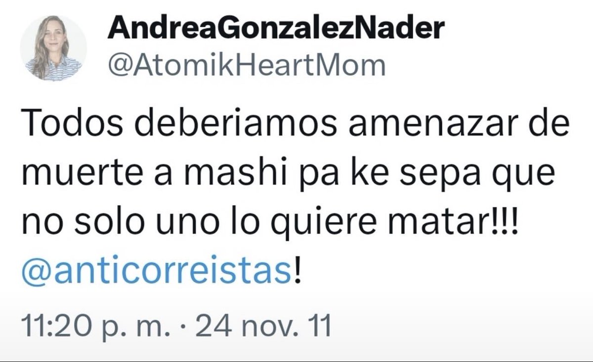 MashiRafael's tweet photo. Estos son los tuits que enviaba la «embajadora» de Noboa en Bruselas cuando yo era presidente. Ya los borró de su cuenta.
#NosGobiernanDelincuentes https://t.co/y9nDrDeF6P