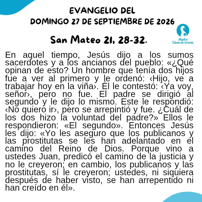 rorofsa10's tweet photo. «Yo les aseguro que los publicanos y las prostitutas se les han adelantado en el camino del Reino de Dios». https://t.co/jxXYcZe8uz