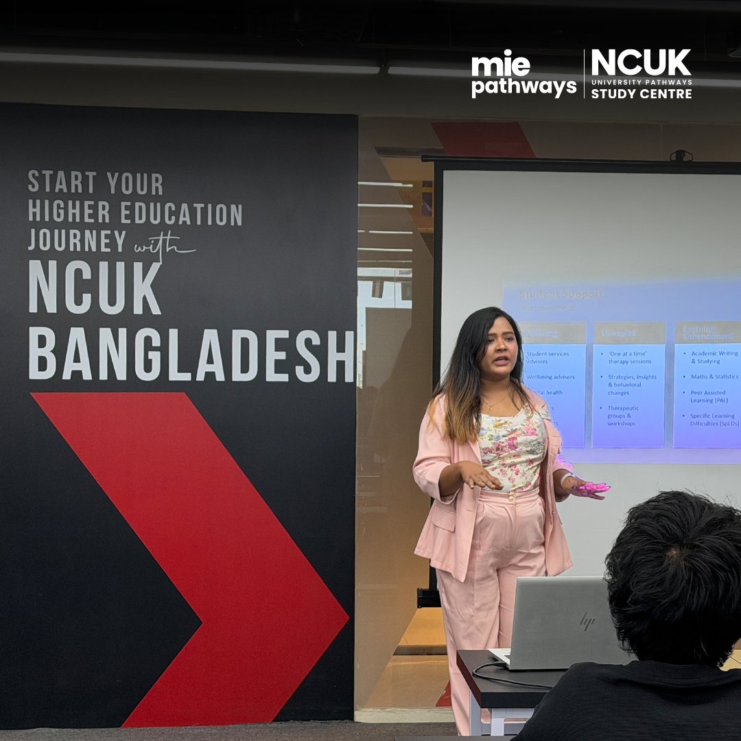 MiePathways's tweet photo. We are pleased to welcome Ms 𝐅𝐚𝐫𝐳𝐚𝐧𝐚 𝐒𝐰𝐚𝐫𝐧𝐚, 𝐂𝐨𝐮𝐧𝐭𝐫𝐲 𝐌𝐚𝐧𝐚𝐠𝐞𝐫, 𝐔𝐧𝐢𝐯𝐞𝐫𝐬𝐢𝐭𝐲 𝐨𝐟 𝐄𝐚𝐬𝐭 𝐀𝐧𝐠𝐥𝐢𝐚, 𝐔𝐊 at 𝐌𝐈𝐄 𝐏𝐚𝐭𝐡𝐰𝐚𝐲𝐬, Dhanmondi branch.

#MIEPathways #NCUK https://t.co/4xhhh6lmmp