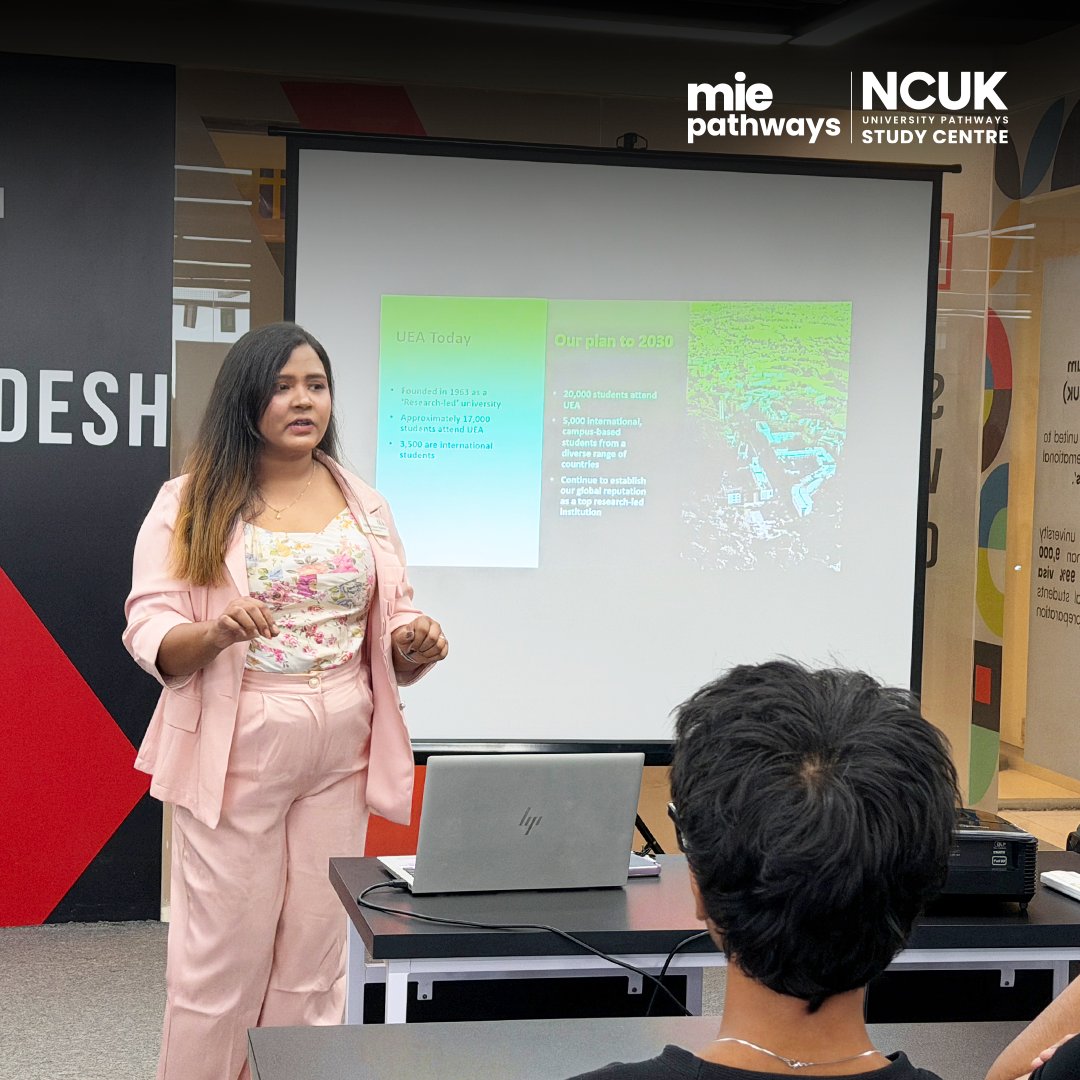 MiePathways's tweet photo. We are pleased to welcome Ms 𝐅𝐚𝐫𝐳𝐚𝐧𝐚 𝐒𝐰𝐚𝐫𝐧𝐚, 𝐂𝐨𝐮𝐧𝐭𝐫𝐲 𝐌𝐚𝐧𝐚𝐠𝐞𝐫, 𝐔𝐧𝐢𝐯𝐞𝐫𝐬𝐢𝐭𝐲 𝐨𝐟 𝐄𝐚𝐬𝐭 𝐀𝐧𝐠𝐥𝐢𝐚, 𝐔𝐊 at 𝐌𝐈𝐄 𝐏𝐚𝐭𝐡𝐰𝐚𝐲𝐬, Dhanmondi branch.

#MIEPathways #NCUK https://t.co/4xhhh6lmmp