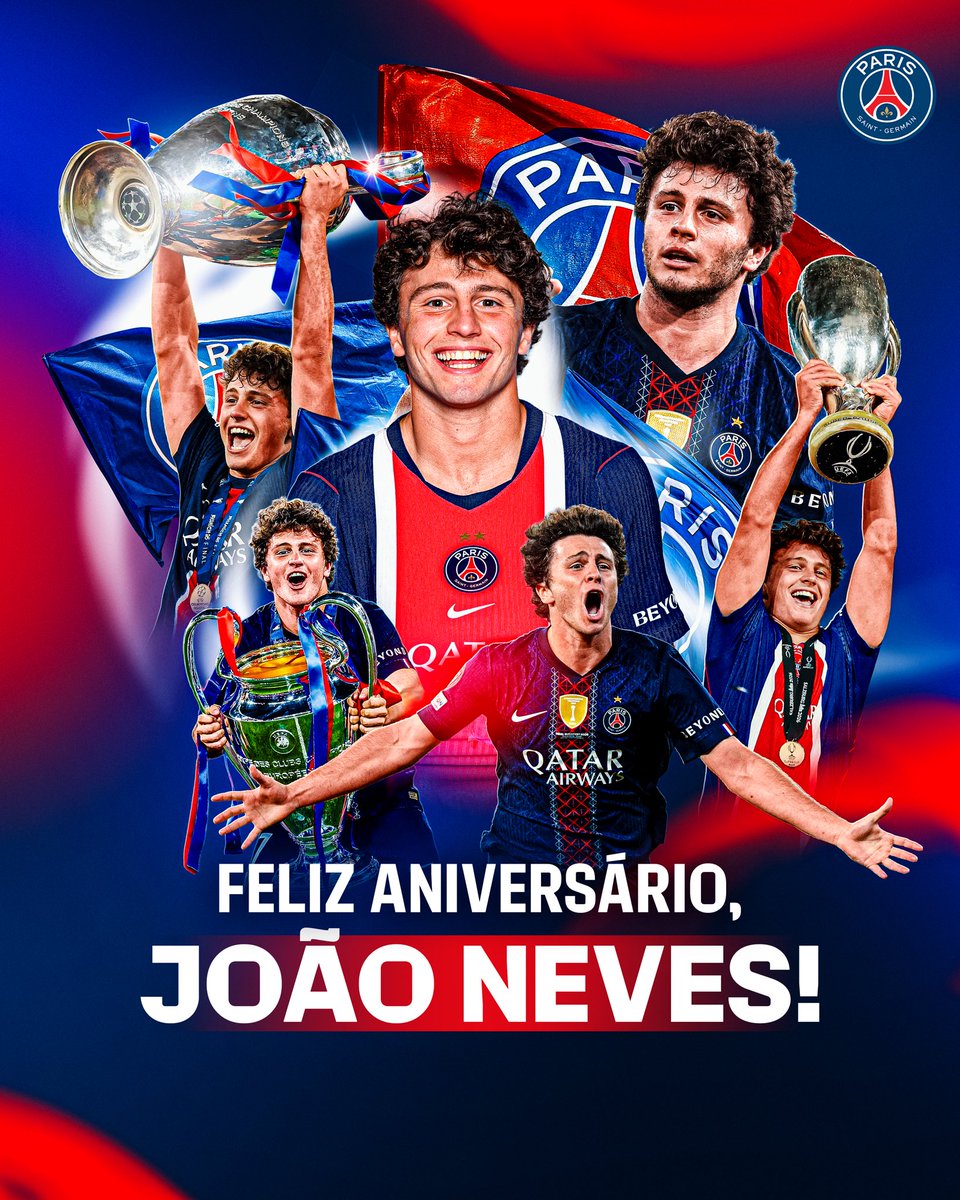PSGbrasil's tweet photo. O miúdo está de parabéns! 🎂🔥 
Feliz aniversário, João Neves! https://t.co/taNmU1C7pL