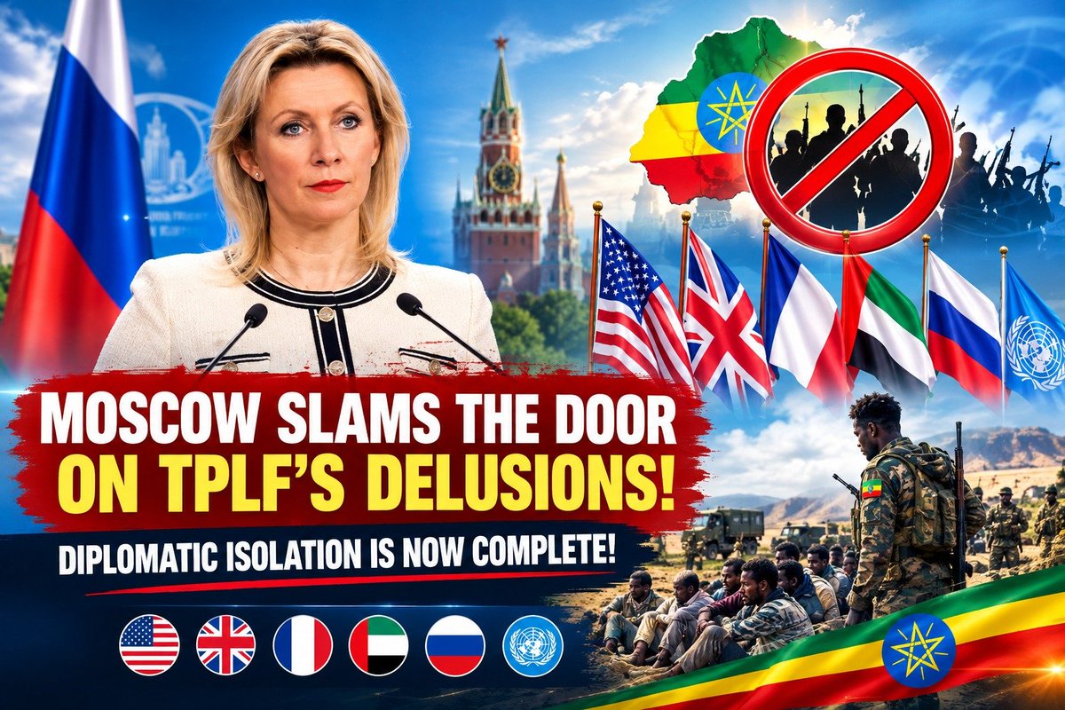 zuber_abagiddi's tweet photo. 🇷🇺 Moscow slams the door on TPLF!
Russian MFA Spokeswoman Maria Zakharova called for observing ceasefire agreements &amp; warned against external interference in Ethiopia.
US, UK,France, UAE &amp; Russia stand aligned.
@UnitedNations @AfricanUnion @HumanRightsWatch @AmnestyInternational https://t.co/C4JBYdi7fB