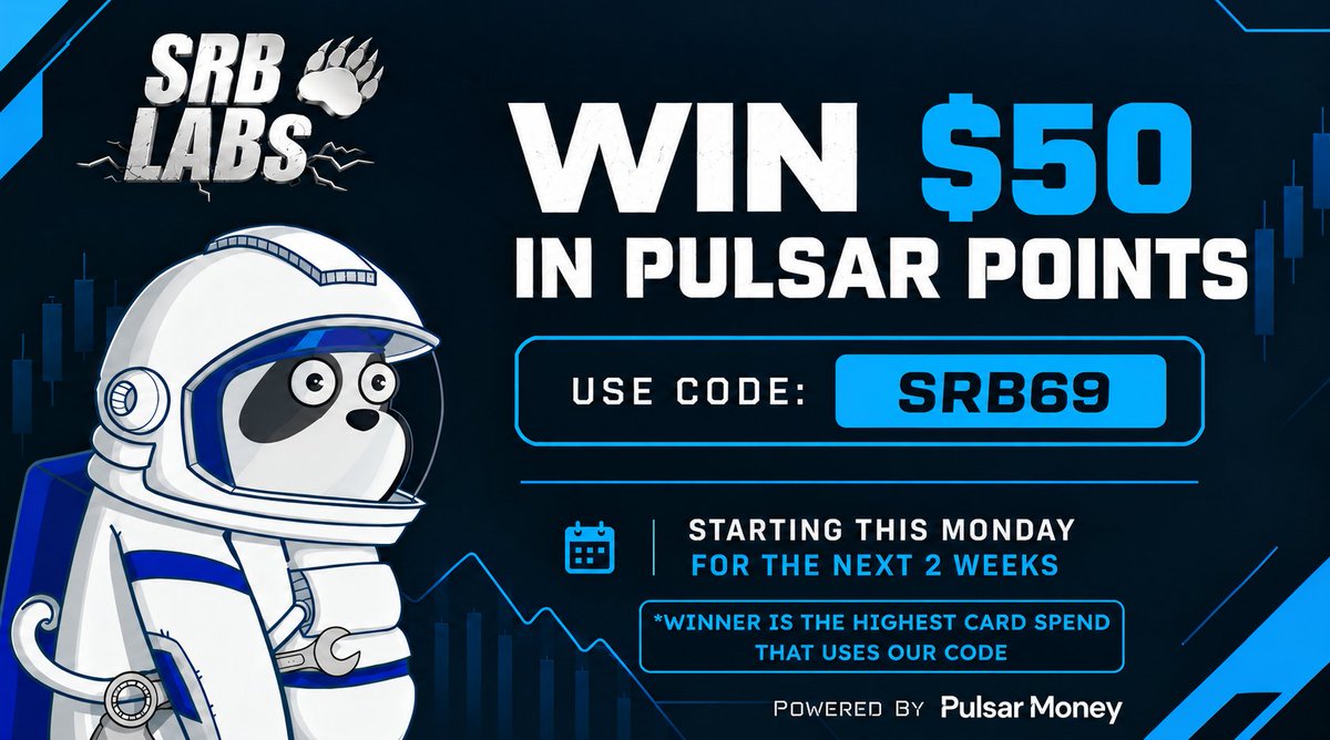 SuperRare_Bears's tweet photo. 🐻 $50 prize drop for the community, in collaboration with @PulsarMoneyApp 🥳 

Whoever spends the most on their Pulsar card wins $50 in points!😲 

Starts Monday 28th September

How to join:

1⃣ Download the Pulsar Money app

2⃣  https://t.co/u8ijv9mPwt
 
3⃣ Use code SRB69
 
4⃣ Spend on the card 
 
Available in the USA, Europe, and 70+ other countries.

Everyday spending counts. Subscriptions, food, travel, whatever!

What are you waiting for? 

Get in and start cooking 🐻💳