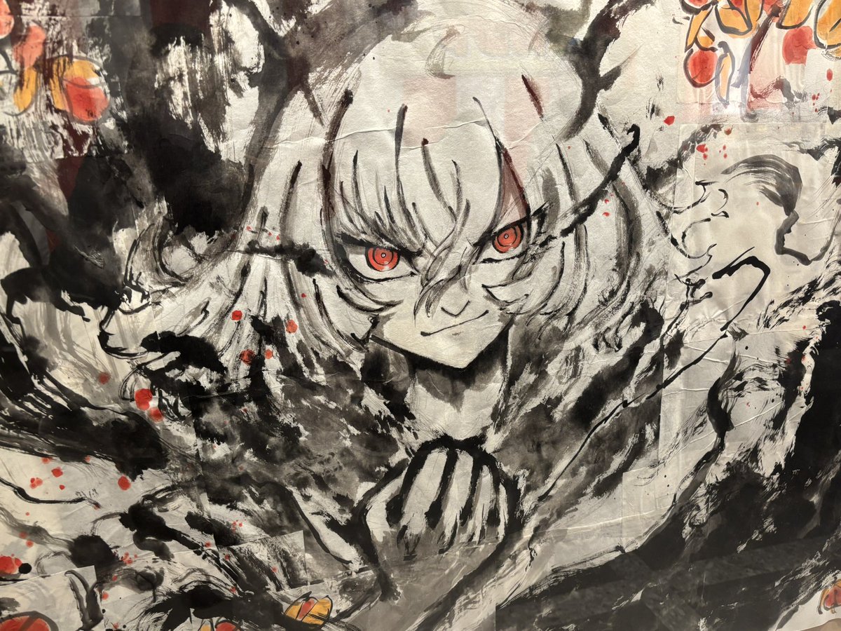 re_maroyaka's tweet photo. じ、じんかいさんの水墨画……え、えぐい…… https://t.co/LdOLF1Aj2B