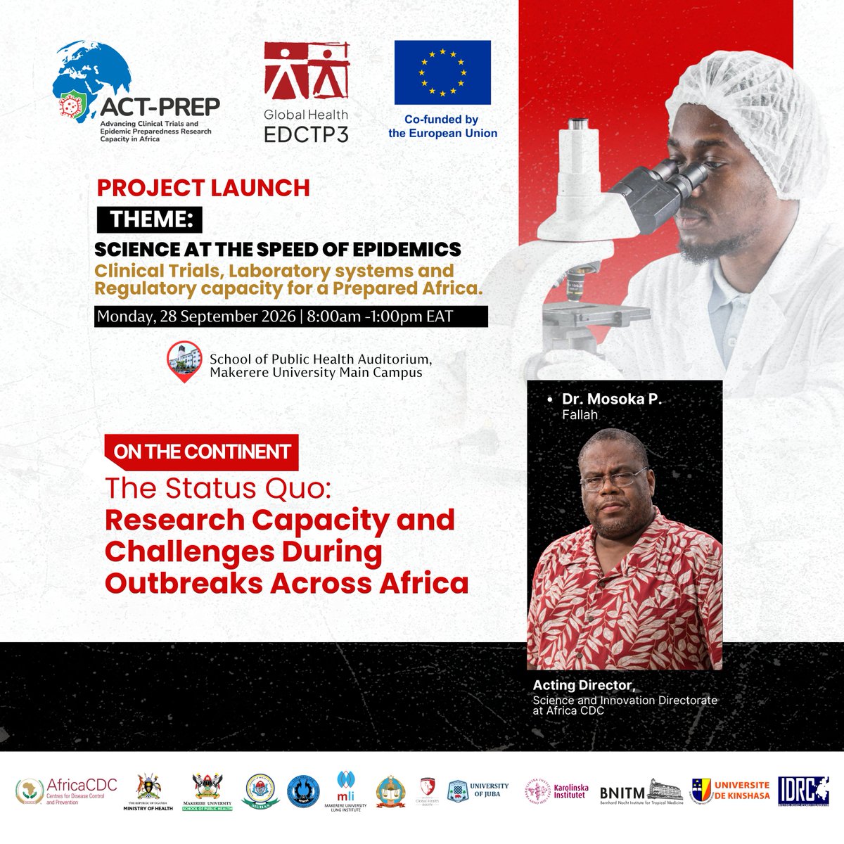 ACTPREPCON_'s tweet photo. TOMORROW | ACT-PREP LAUNCH 

When epidemics strike, Africa needs the evidence, systems and capacity to respond fast.

Join us as for the official launch ACT-PREP. 

 💻Join online: https://t.co/WF7U71RdBw

#ACTPREP #ACTPREPLaunch #PublicHealth https://t.co/iUWVfZvBE8