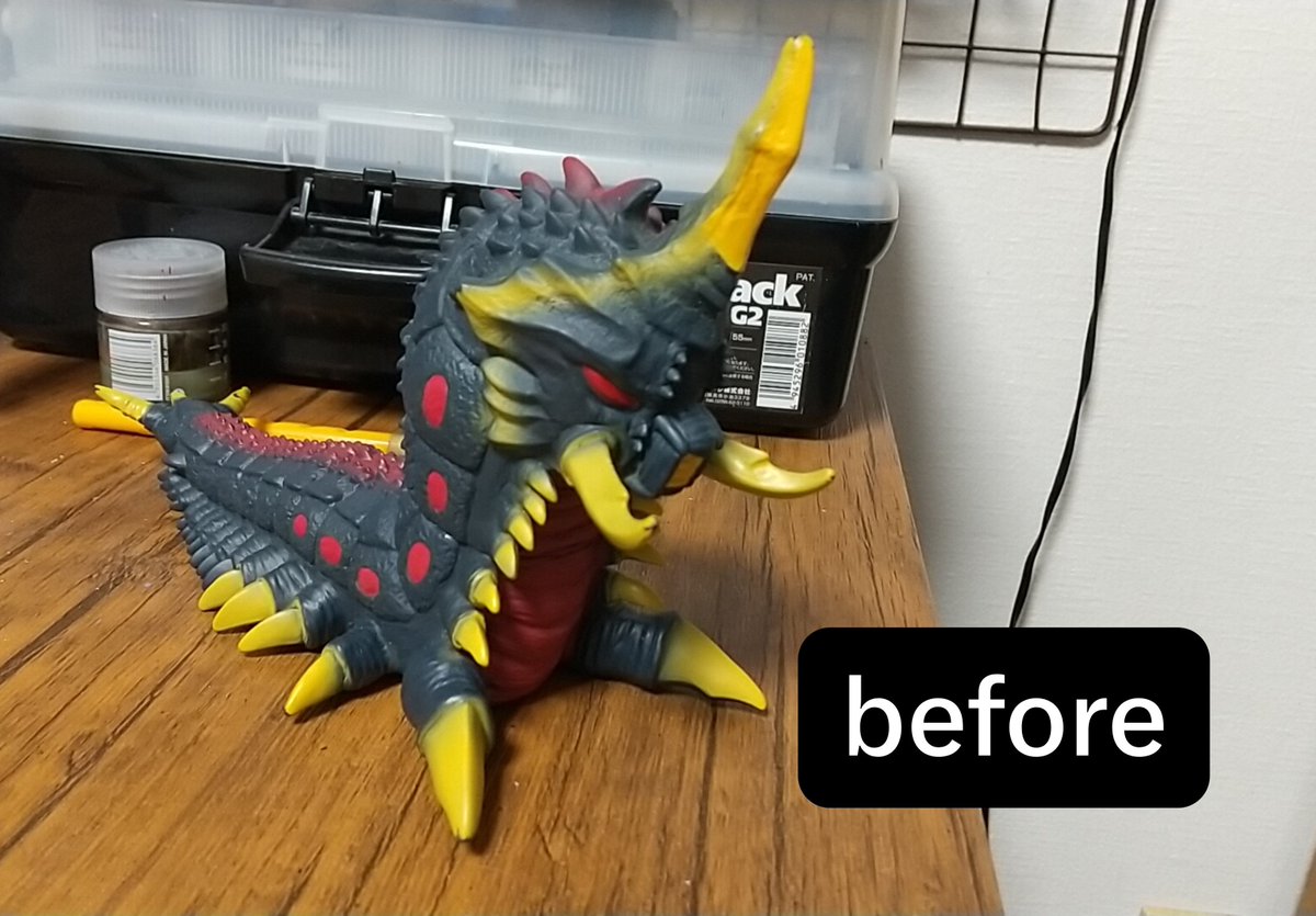 GMGMmk2's tweet photo. ムビモンのバトラを塗装した
あとツノをレジンに置き換えている https://t.co/0GOoh1lipw