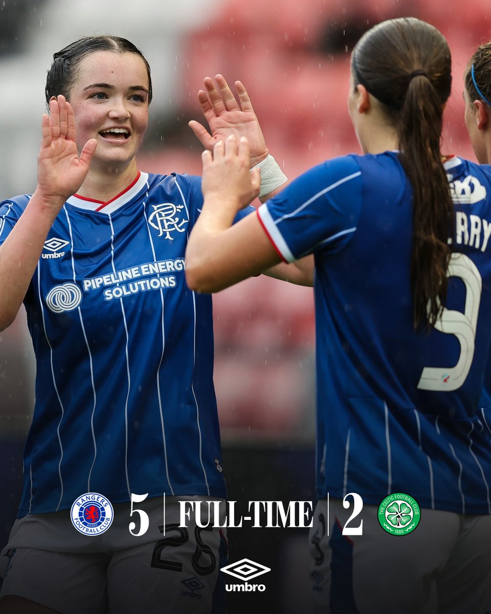 RangersWFC's tweet photo. Old Firm 3/3 ☑️

An emphatic win from the Gers at Broadwood this afternoon. 😮‍💨

Rangers 5-2 Celtic https://t.co/y5sYxSF4U4